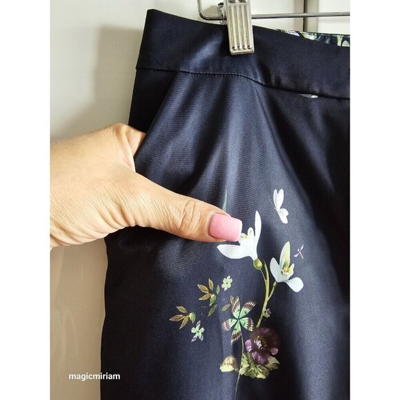BNWT Ted Baker Blue Elopia Entangled Enchantment Floral Trouser - Picture 4 of 16